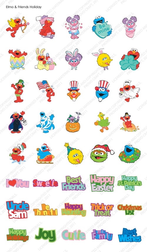 Sesame Street Friends & Sesame Street Font Cricut deals Cartridges