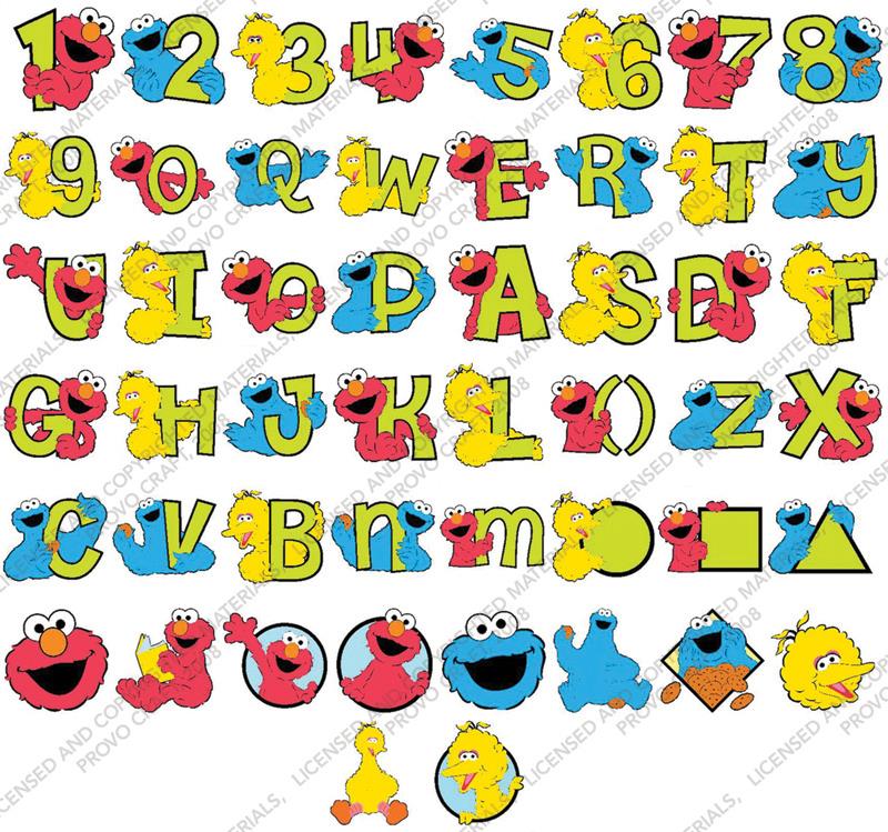 Sesame Street Font SM Cricut Cartridge