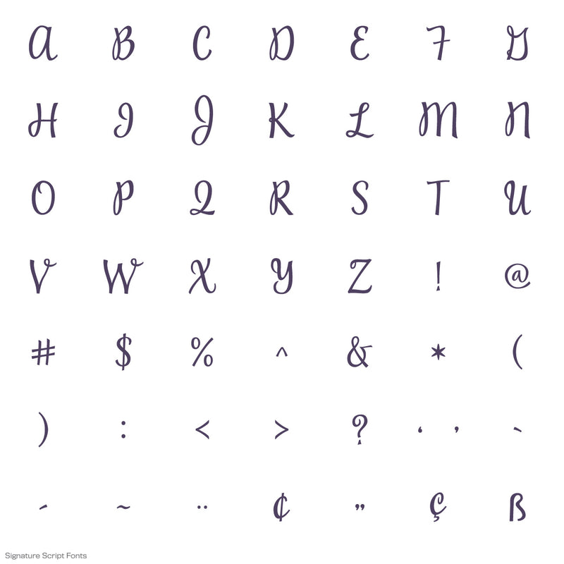 Signature Script Fonts Cricut Cartridge